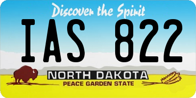 ND license plate IAS822