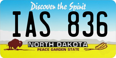 ND license plate IAS836
