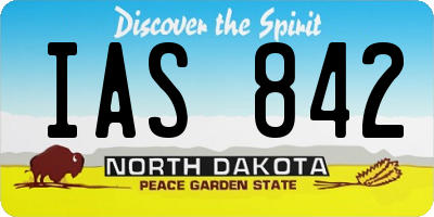 ND license plate IAS842