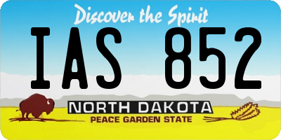 ND license plate IAS852