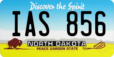 ND license plate IAS856