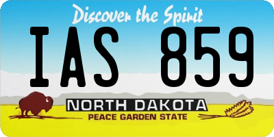 ND license plate IAS859