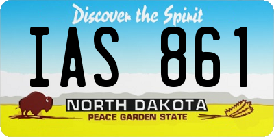 ND license plate IAS861