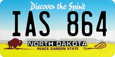 ND license plate IAS864