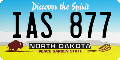 ND license plate IAS877