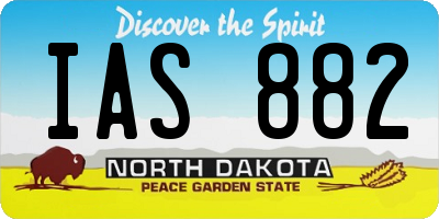 ND license plate IAS882
