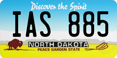 ND license plate IAS885