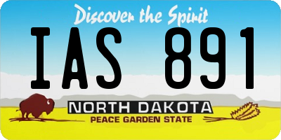 ND license plate IAS891