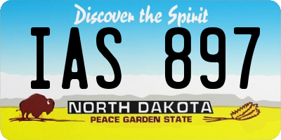 ND license plate IAS897