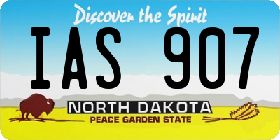 ND license plate IAS907