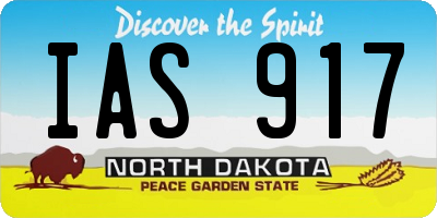 ND license plate IAS917
