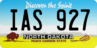 ND license plate IAS927