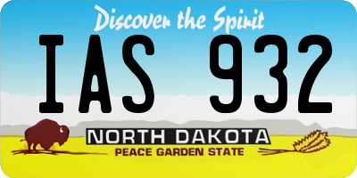 ND license plate IAS932