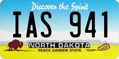 ND license plate IAS941