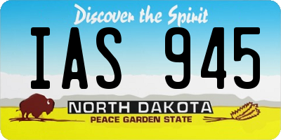 ND license plate IAS945
