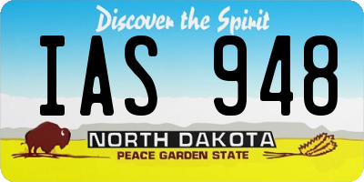 ND license plate IAS948