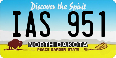 ND license plate IAS951
