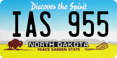 ND license plate IAS955
