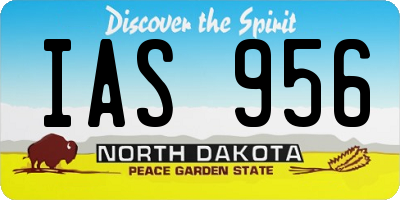 ND license plate IAS956