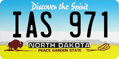 ND license plate IAS971