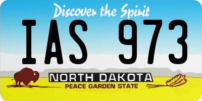 ND license plate IAS973