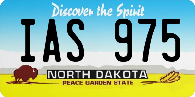 ND license plate IAS975