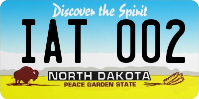 ND license plate IAT002
