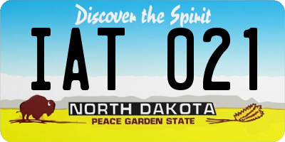 ND license plate IAT021