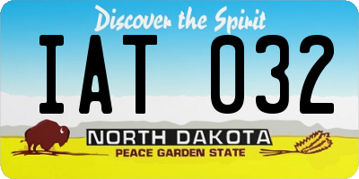 ND license plate IAT032