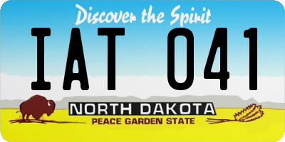 ND license plate IAT041