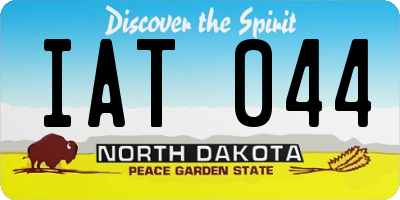 ND license plate IAT044