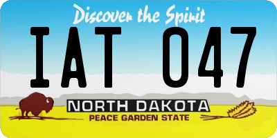 ND license plate IAT047