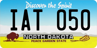 ND license plate IAT050