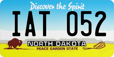 ND license plate IAT052