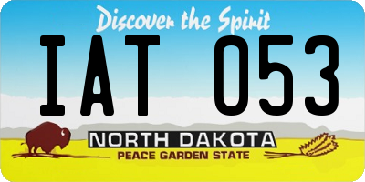 ND license plate IAT053