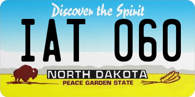 ND license plate IAT060
