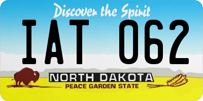 ND license plate IAT062