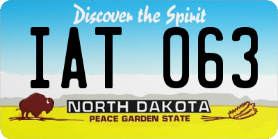 ND license plate IAT063