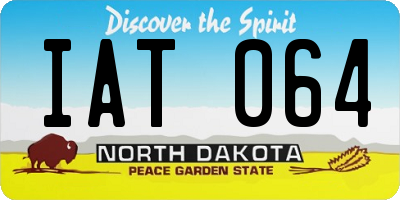 ND license plate IAT064