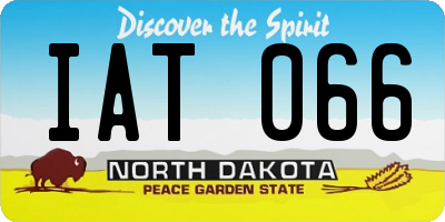 ND license plate IAT066