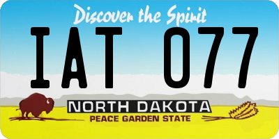 ND license plate IAT077