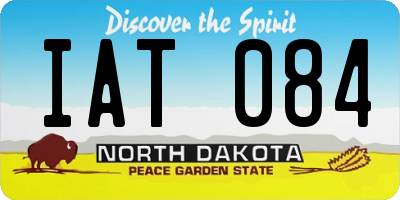 ND license plate IAT084
