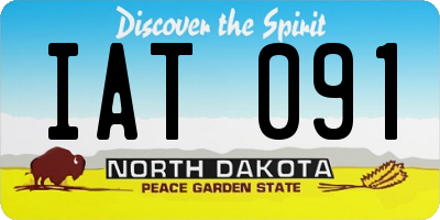 ND license plate IAT091