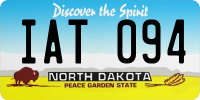 ND license plate IAT094