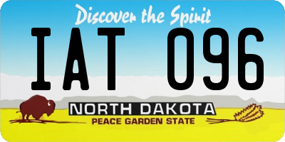 ND license plate IAT096