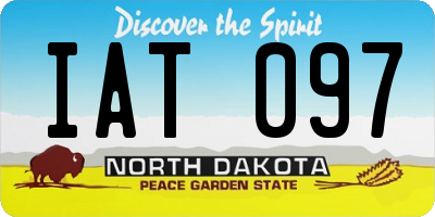 ND license plate IAT097