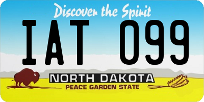 ND license plate IAT099