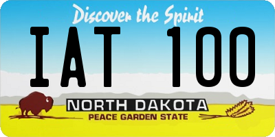 ND license plate IAT100