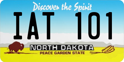 ND license plate IAT101