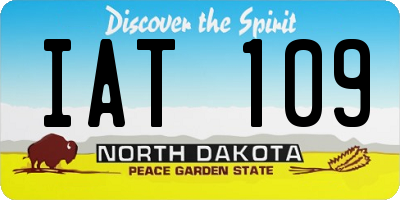 ND license plate IAT109